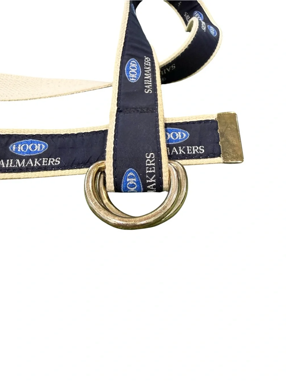 White Canvas D-Ring Belt